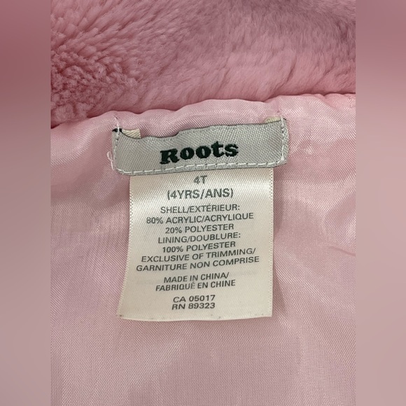 ROOTS: Fuzzy Pink Bomber Jacket, Kids Size 4T - Picture 3 of 8
